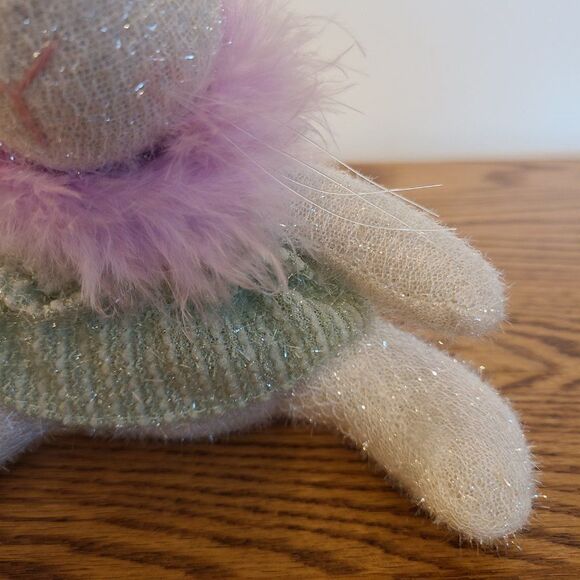 Berkeley Designs Bunny Rabbit Stuffed Animal Plush With Metallic Thread Vintage - Picture 6 of 16